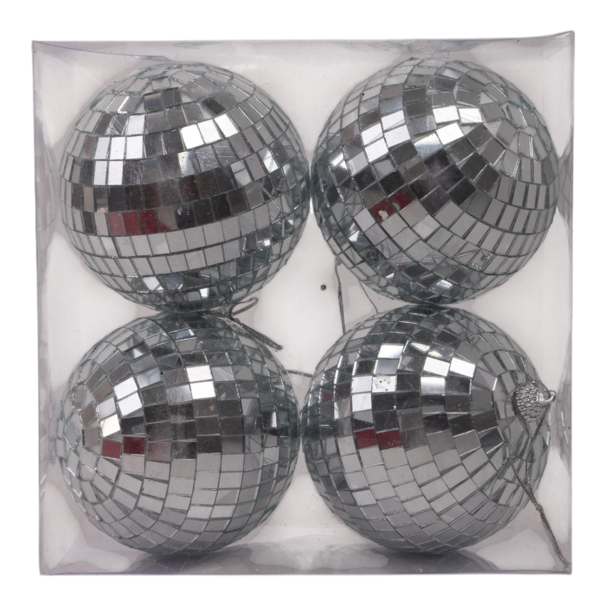 BOLAS 10CM EN CAJA PVC 4PZS