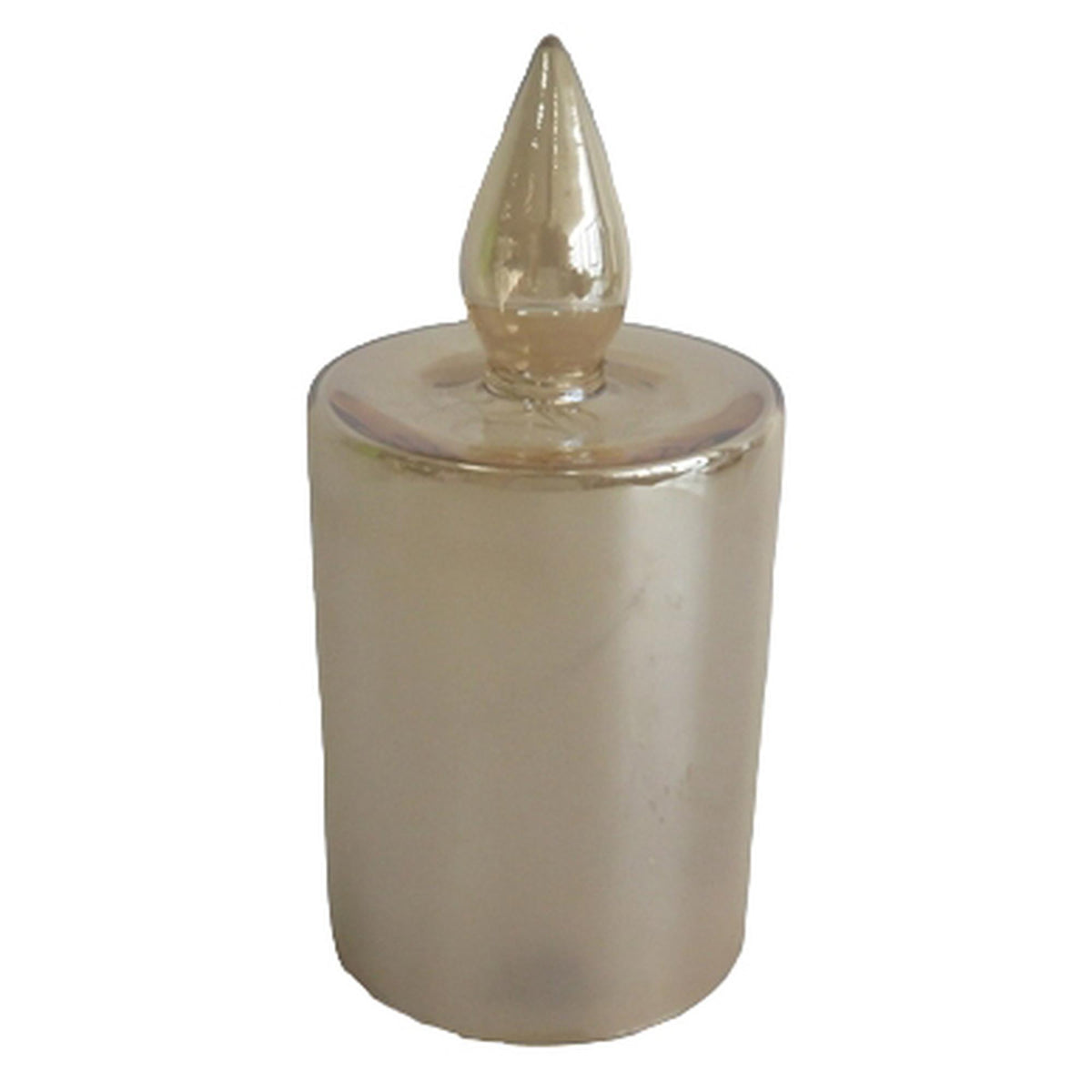 ADORNO VELA DE VIDRIO C/LUZ 7X