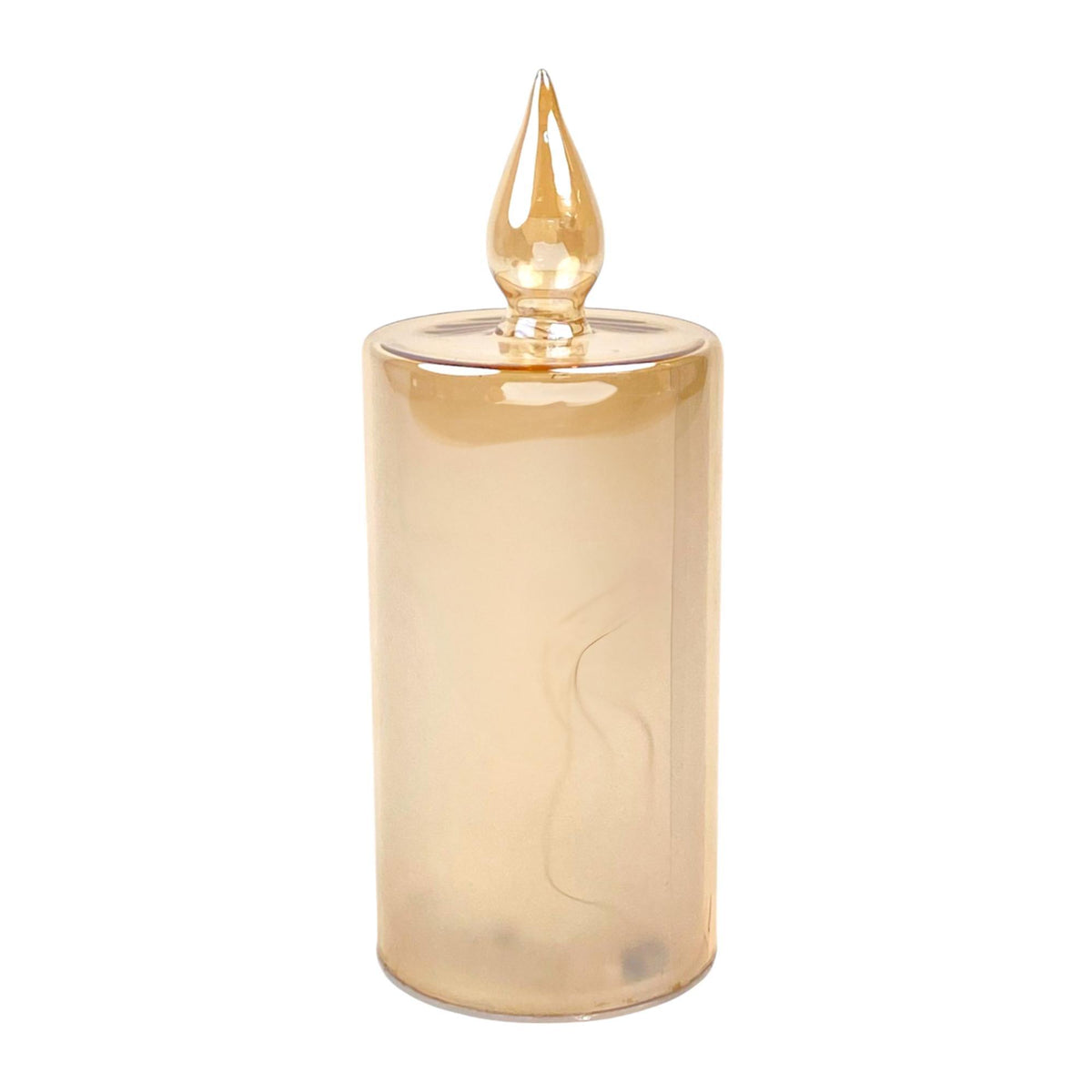 ADORNO VELA DE VIDRIO C/LUZ 19