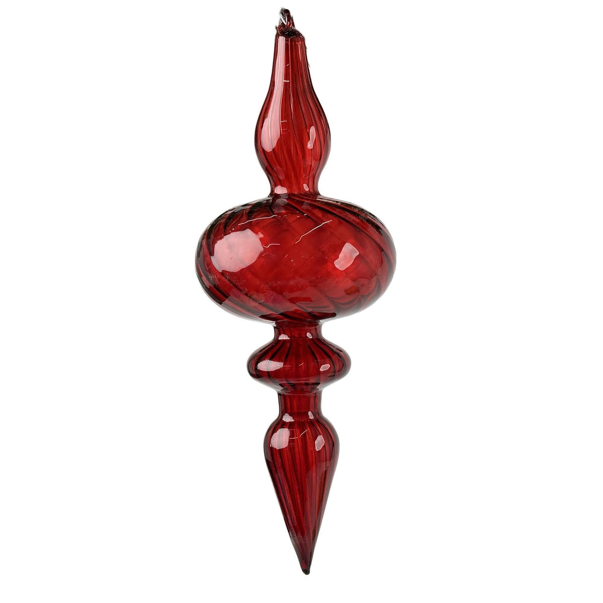 FINIAL DE VIDRIO COLGANTE 20CM