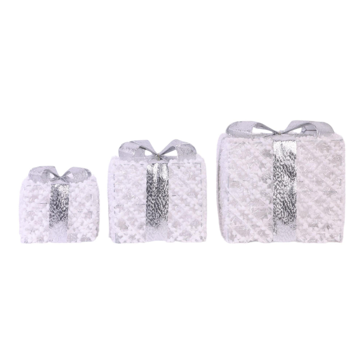 JG CAJAS DE REGALO C/LUZ 3PZ 25X25X30CM