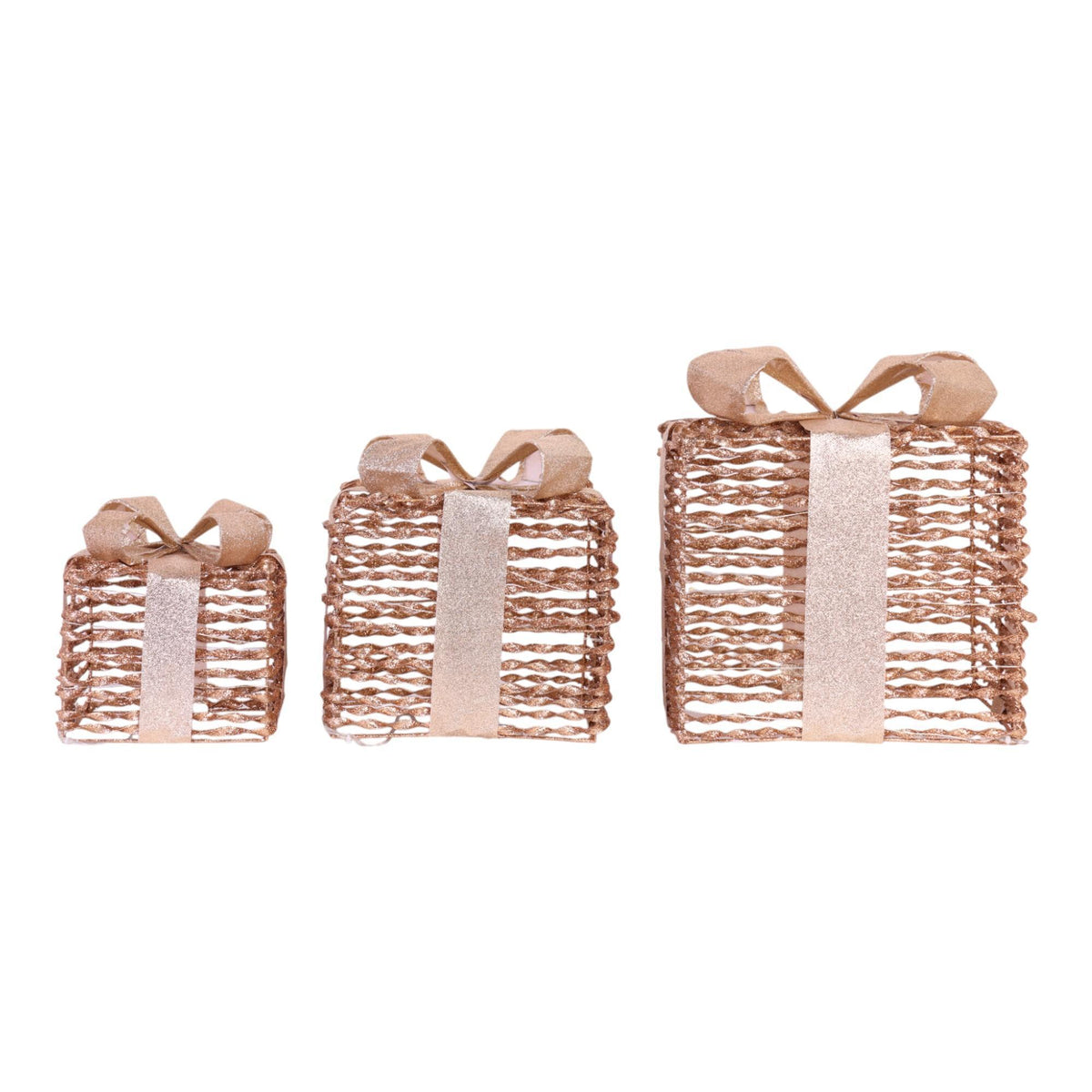 JG CAJAS DE REGALO C/LUZ 3PZ A/BAT2 25X2