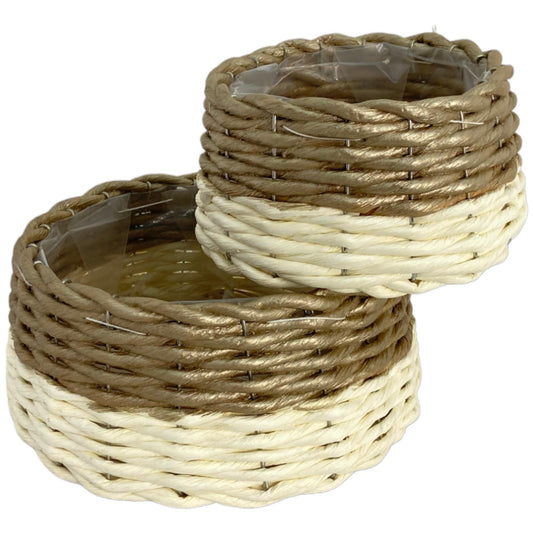 JG SET DE 2 CESTAS 2PZ 23X23X12CM