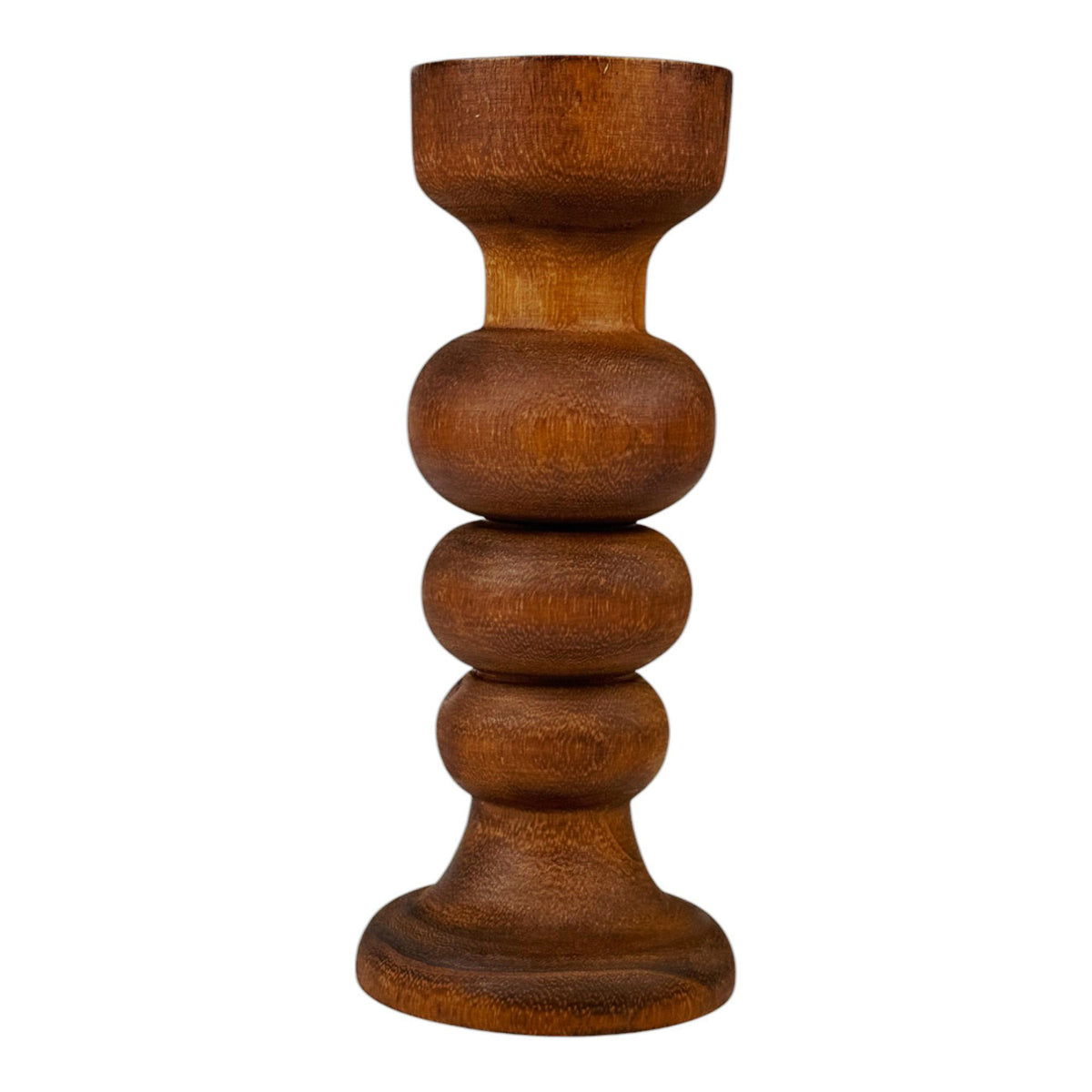 PORTAVELAS DE MADERA 10X10X24C
