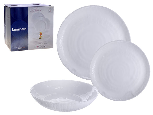 VAJILLA SET DE PLATOS (AMMNITE WHITE) 18