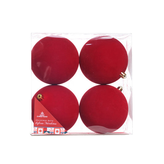 JGO 4 ESFERAS 10CM FELPA CJA ROJO