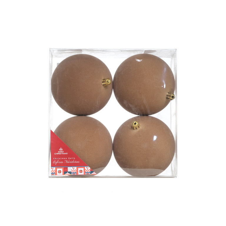JGO 4 ESFERAS 8CM FELPA CAJA PVC