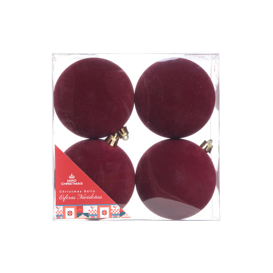 JGO 4 ESFERAS 8CM FELPA CJA BORGONA