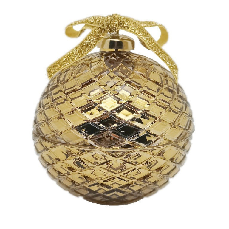 VELA ESFERA 11X12.7X11CM DORADO