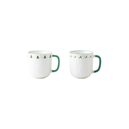 TAZA NAVIDENA 8.8CM BLAN-VERD SUR2