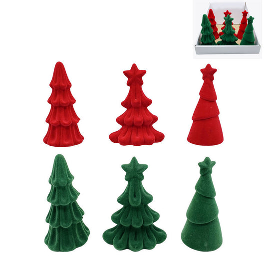 ADORNO ARBOL 7X15X7CM ROJO-VER