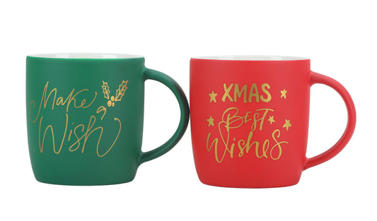 TAZA 9.2CM 13OZ ROJO-VERDE