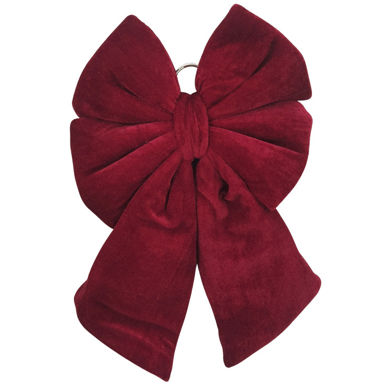 ORNAMENTO LAZO 32CM ROJO VINO